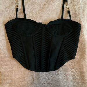 Black Corset Top with Straps
